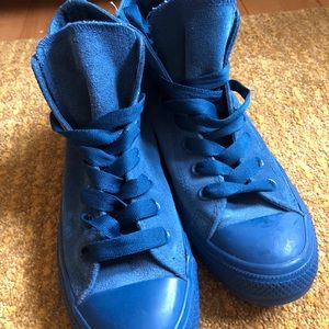 Blue suede Converse
